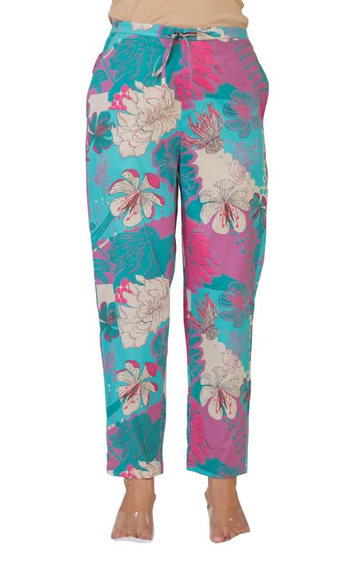 aramya Soft Cotton Grey Block Print Print Festival Wear Pant for Women-picture-27