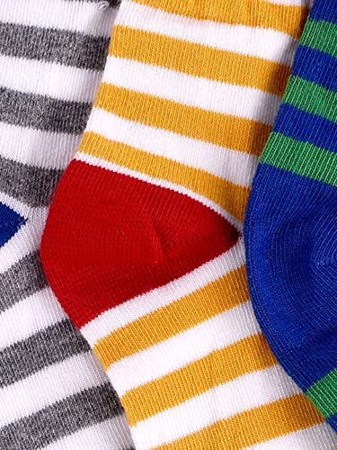 Image of FOOTPRINTS Organic cotton Kids Socks - Pack of 3 Pairs - Stripes