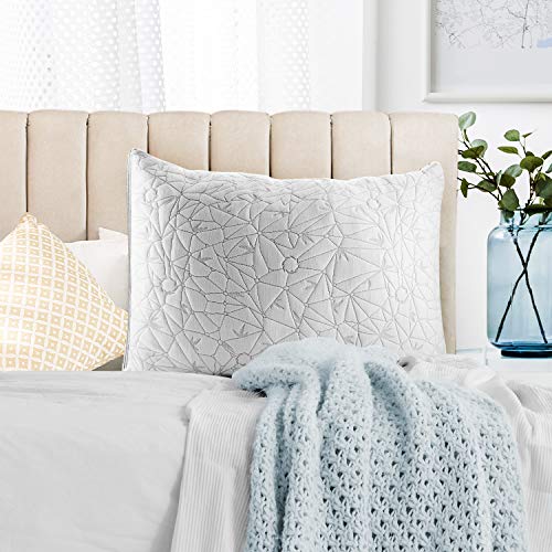 Image of Nestl Gel-Infused Memory Foam Pillow | Shredded Memory Foam Pillow | Cooling Pillow Cover | CertiPUR US Approved |Pillows for Sleeping - Queen - 1 Pack