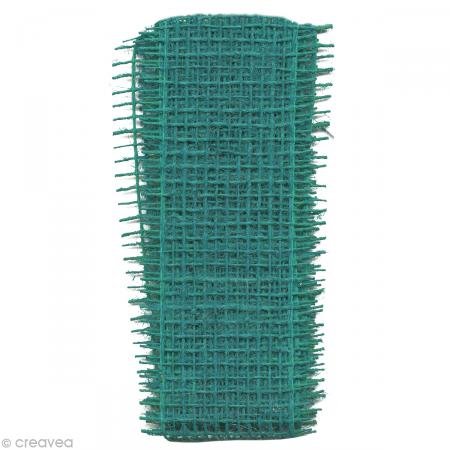 Vaessen creative jute fabric burlap ribbon, turquoise, …