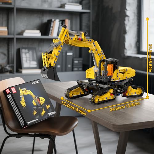 Mould King Mould King Technik Bagger Bausatz, 17076 Bauspielzeug Bagger-Modell, 840Teile STEM Konstruktions-Baukasten für Erwachsene, Spielzeugbagger für 14+ Jugendliche - Designansicht 6 | TV | Video | Foto