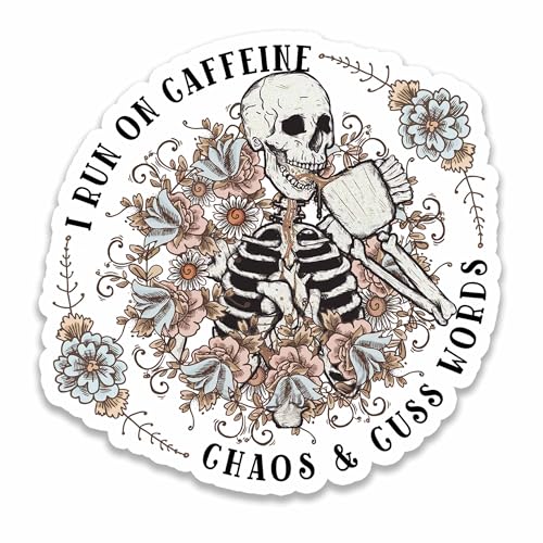 I Run On Caffeine Chaos & Cuss Words Sticker Set
