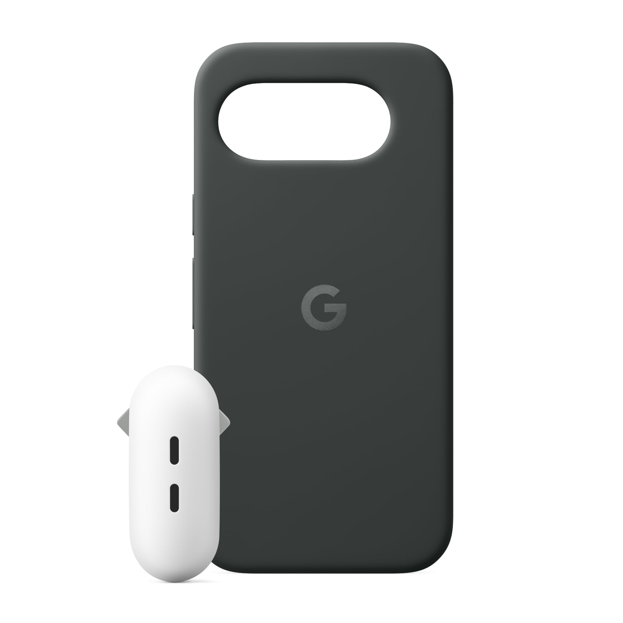 Cover per Google Pixel 10a - Realizzata in plastica riciclata, sottoposta a test di resistenza alle cadute - nero ossidiana + Caricatore rapido Pixel Flex Dual Port 67 W USB-C (Made by Google)