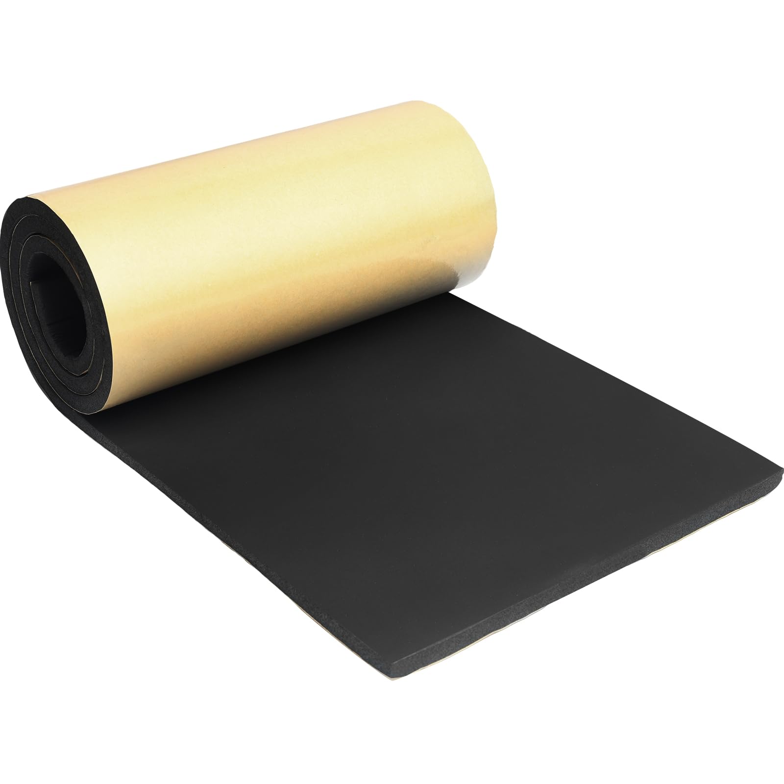 Storystore Foam Rubber Sheet with Adhesive, 12 x 59 x 1/2 Inch Closed Cell Insulation Neoprene Foam Sheet, Multi-Function Soundproof Weatherproof Foam