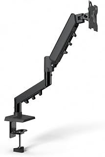 Suporte Articulado para Monitor com Pistão a Gás 10" a 32" | Braço Ergonômico de Mesa com Morsa | Ajuste de Altura, Inclinação 90° e Rotação 360° | VESA 75x75 e 100x100 | Suporta até 9kg