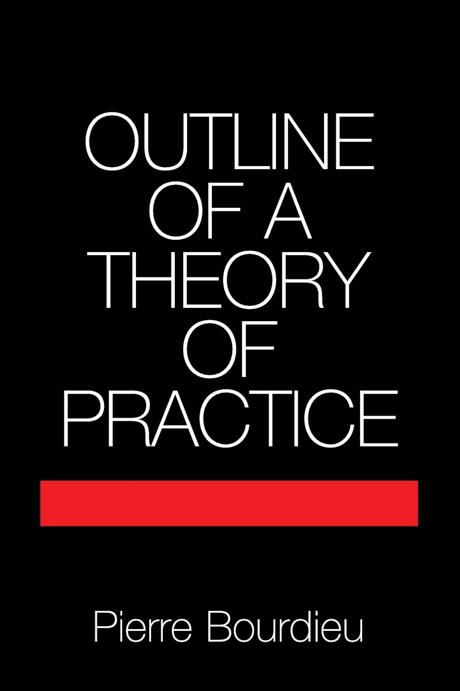 Outline of a Theory of Practice: 16 (Cambridge Studies in Social and Cultural Anthropology, Series Number 16)