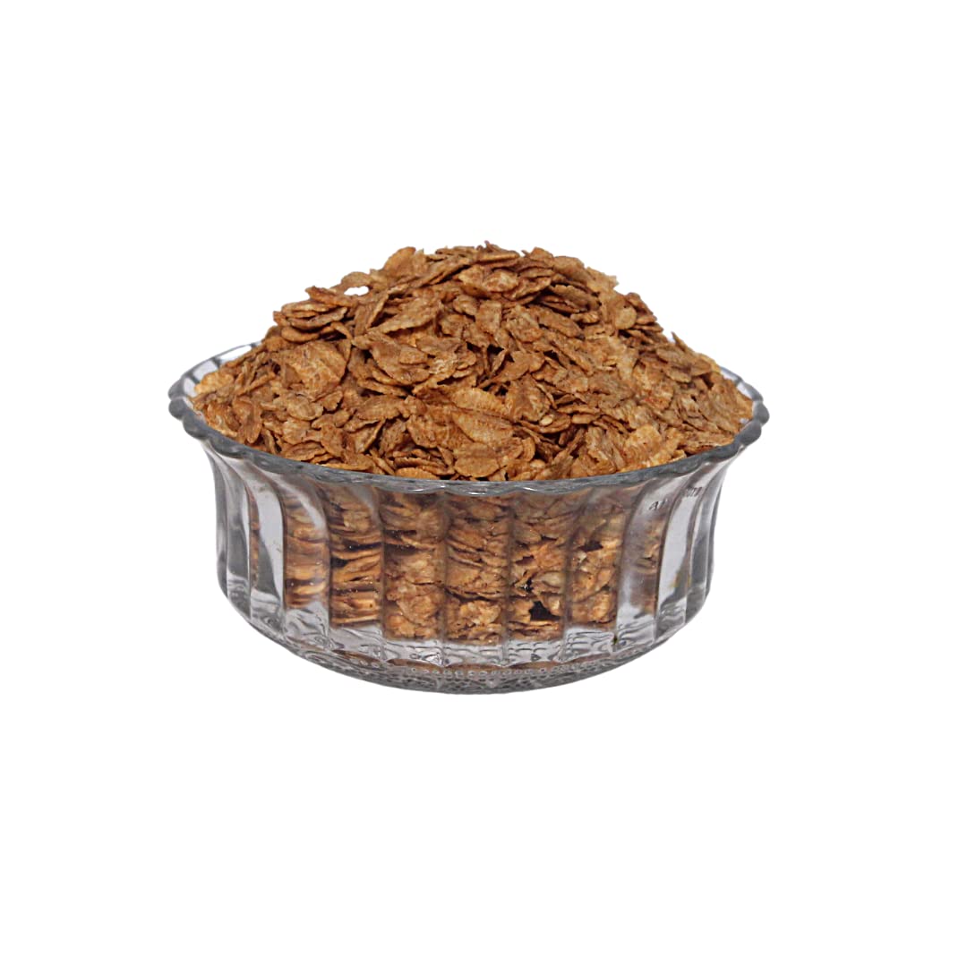 D4Diet Roasted Wheat Flakes High Fibre, Low Calorie Snack/Healthy Namkeen/Roasted Namkeen (400 Gram)