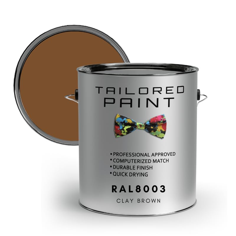 Tailored Paint uPVC Window & Door 1K Paint Brush or Spray On - Satin Finish - RAL8003, Clay Brown - 250ml Tin