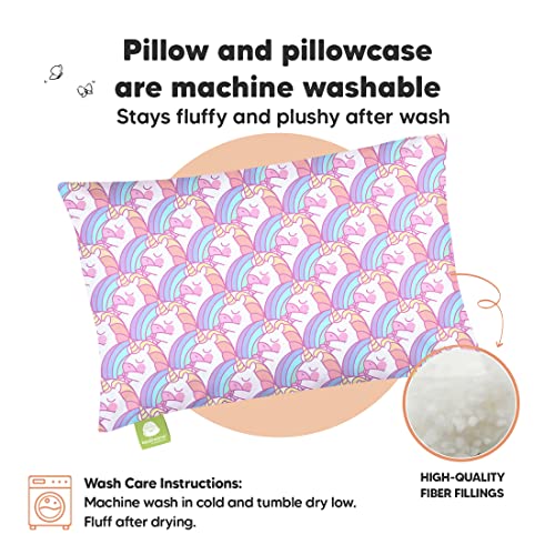 Toddler Pillow With Pillowcase - 13X18 My Little Dreamy Pillow, Organic Cotton Toddler Pillows For Sleeping, Kids Pillow, Travel Pillows, Mini Pillow, Nursery Pillow, Toddler Bed Pillow (Unicorn) #TOP3