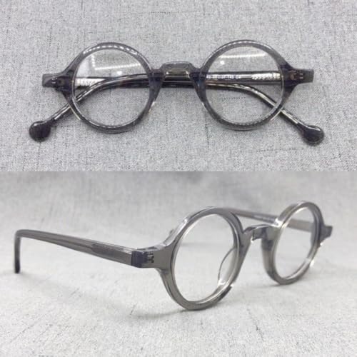 Image of Hand Made Small Vintage Round Eyeglass Frames Full Rim Acetate Glasses B002
