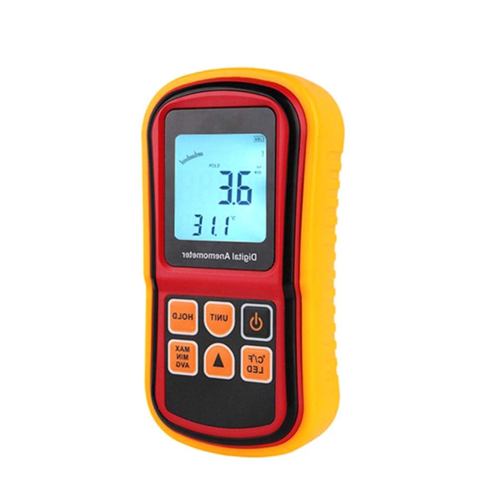 Anemómetro Gm8901, Medidor de Velocidad del Viento, Termómetro Digital de 45 M/S, Herramienta de Medición Portátil.