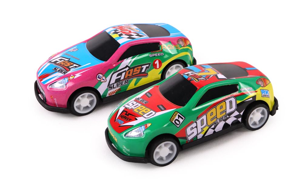 FLYPOP'S - 2 Mini Coches - Die Cast - 022879 - Colores Surtidos - Metal - 1/64 - Juguete Infantil - Regalo - Vehículos de Ruedas Libres - Kermesse - 6,5 cm - A Partir de 3 años