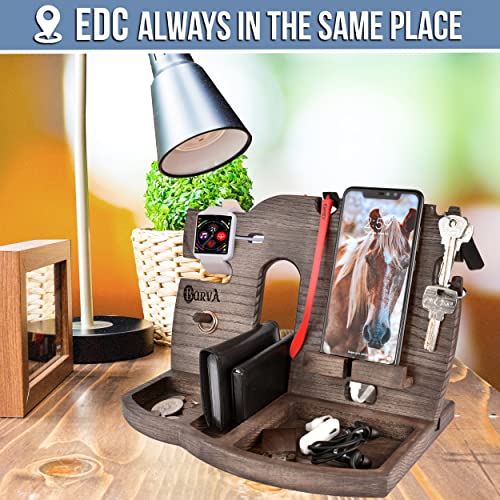 image for BarvA Cell Phone Stand Watch Holder. Men Wireless Device Dock Organize