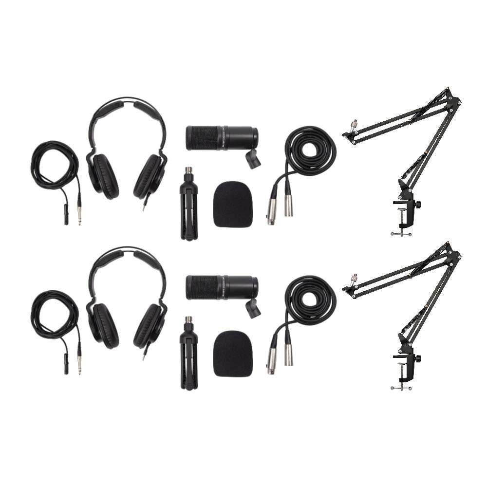 Amazon.com: Zoom ZDM-1 2-Person Podcast Mic Pack Bundle | Includes