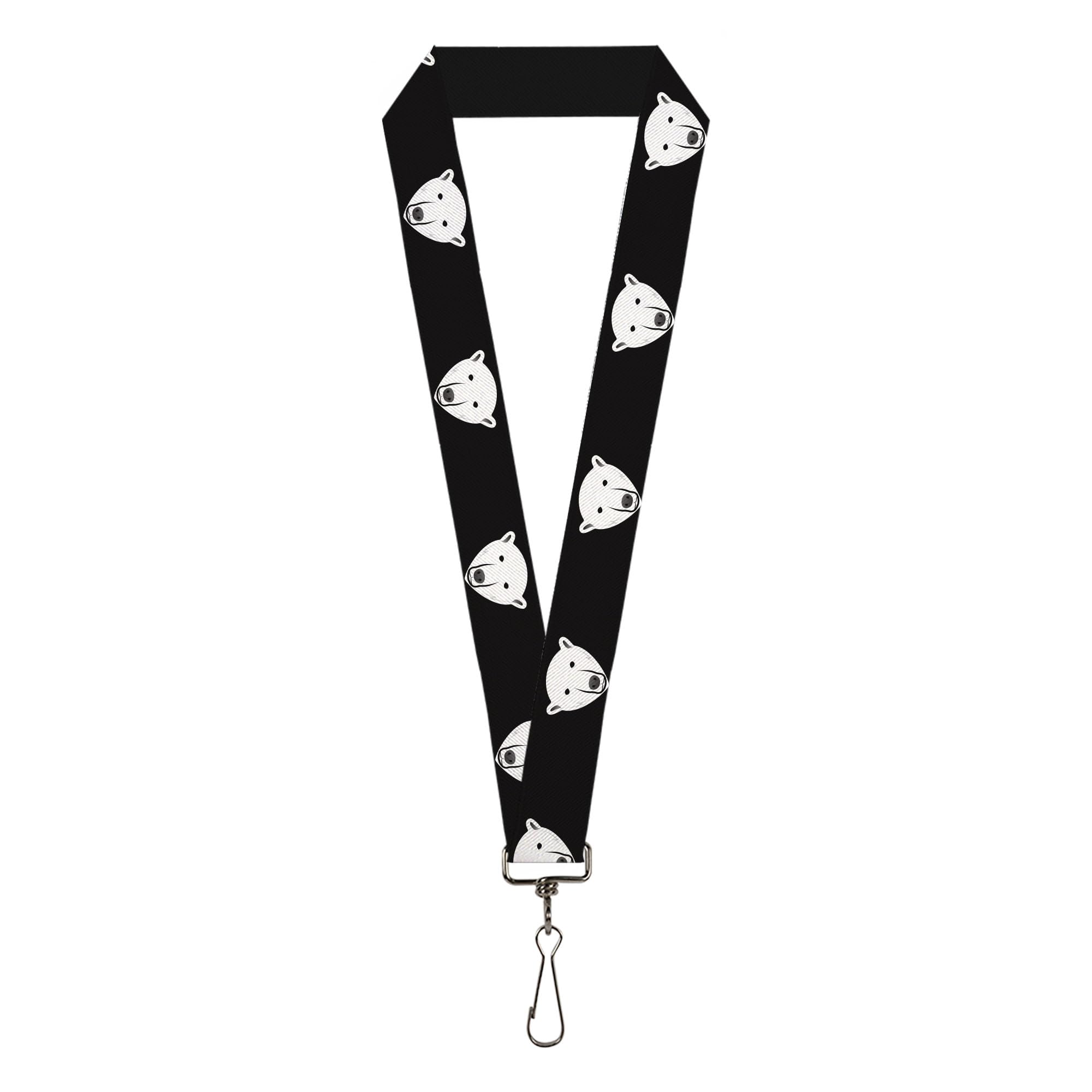Buckle Down Women's Lanyard-1.0"-Polar Bear Repeat Black Key Chain, Multicolor, One Size