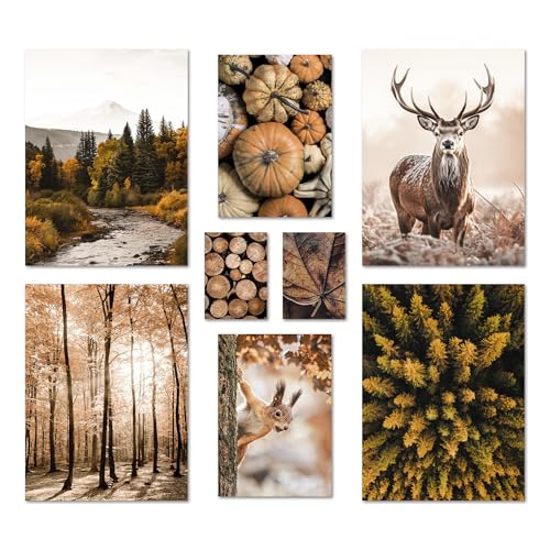 Affiches forêt d'automne pour réchauffer un mur blanc : 8 décorations modernes
