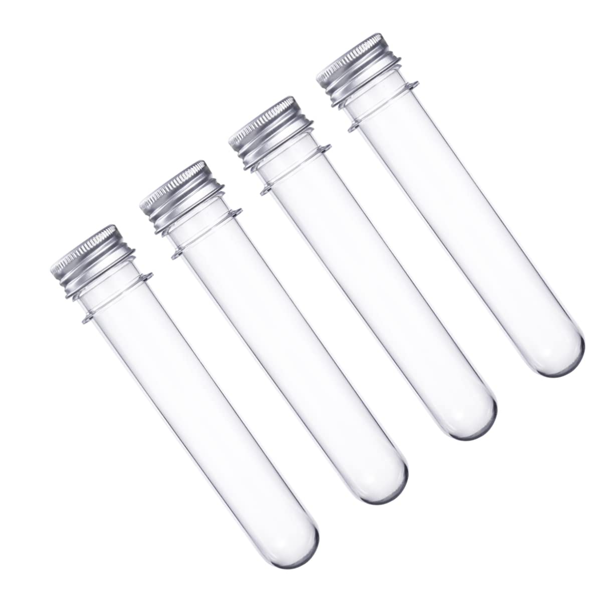 Housoutil 18 STK Klare Röhrchen Mit Kappen Klare Flache Reagenzgläser Kaugummi-bonbonröhren Klare Reagenzgläser Mit Kappen Glas Container