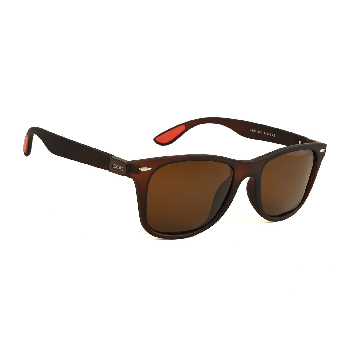 Polarized UV400 Sunglasses for Men & Women | Matte Black Rectangular Wayfarer Frame | Lightweight TR90 Frame | Black Polarized Lens | Stylish Outdoor Driving Sunglasses-061-image-19
