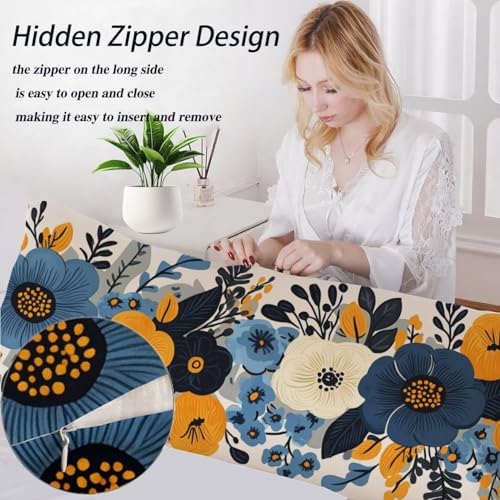 Housse de coussin decoratif chambre O-350 au design graphique double face