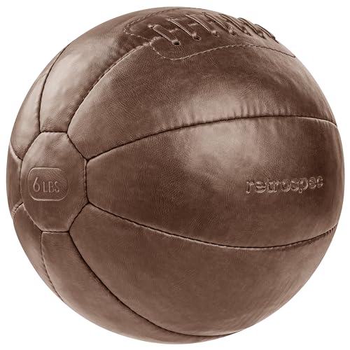 Retrospec 5573 Core Weighted Medicine Ball 4, 6, 8, 10, 12, 14, 16, 20, 25, 30 Lbs, Soft Touch Vegan Leather With Sturdy Grip For Strength Training, Recovery, Balance Exercises And Other Full-Body Workouts thumb #1