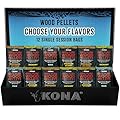 Kona Build Your Own Wood Smoker Pellet Variety Pack - Mini Smoker Pellets - Single Use Bags - Choose Your Favorite Flavors - Mix and Match Set - Set of 12 - BBQ Smoker Pellet Bags