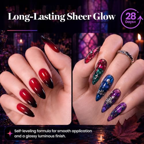 Image of Beetles Jelly Gel Nail Polish Set, 6 Colors Jelly Magic Gel Polish Kit