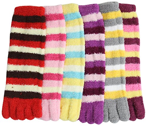 Image of ToBeInStyle Women's Pack of 6 or 12 Fashion Printed Crew Socks