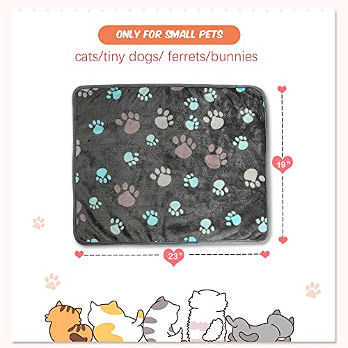 YIZHI MIAOW 1 pacote com 3 cores pequeno cobertor macio de lã quente cobertor de lã para animais de