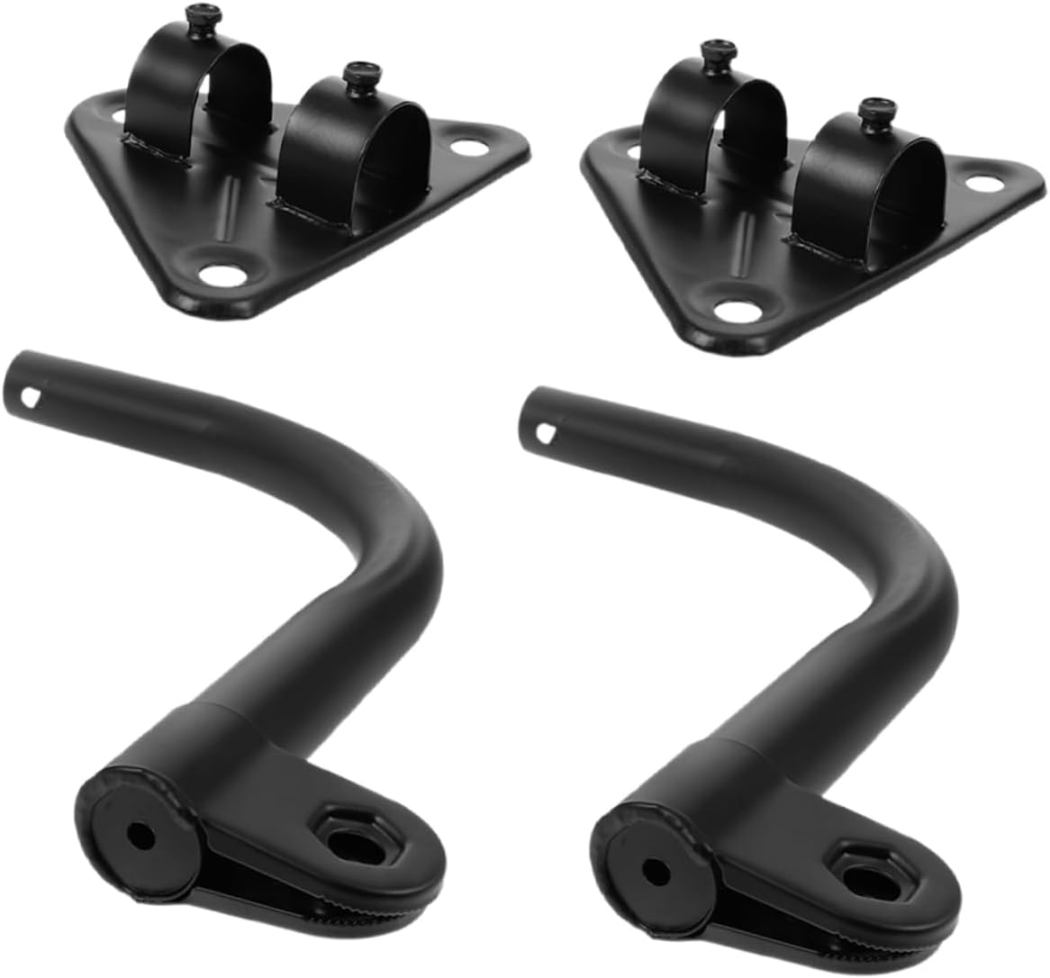 GLEAVI 2set Electric Fan Mounting Bracket Plate and Curved Pole Easy Installation Wall-mounted Holder for Home and Industrial Use