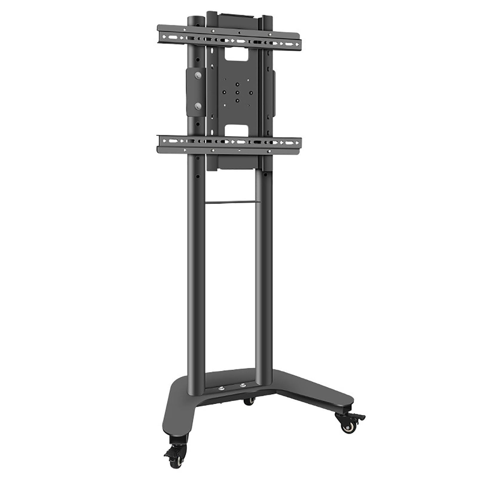 HPTHLY Lcd Tv Frame Floor Stand -0-90° Horizontal And Vertical Screen Rotation, Height Adjustable Conference Room Podium Mobile Cart For 32-60 Inch Tvs