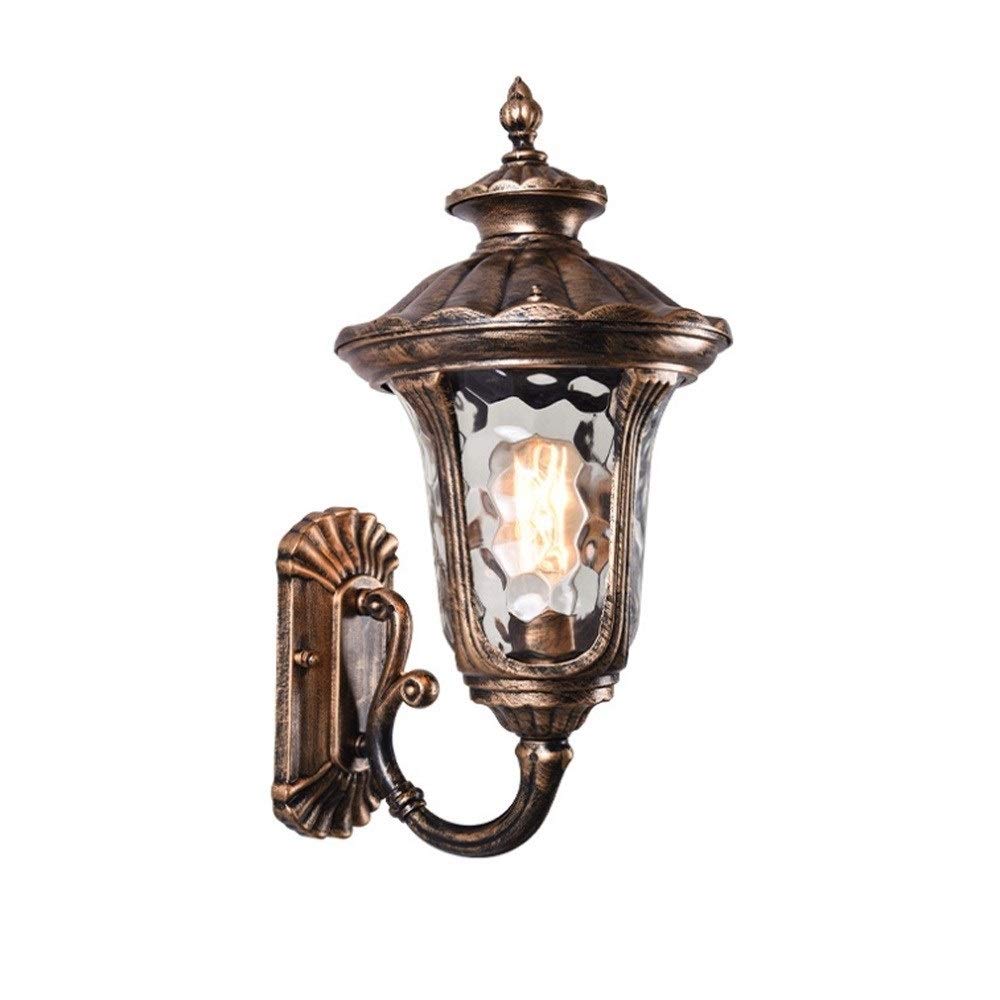 Lampe murale extérieure Victoria en bronze et verre martelé pour éclairage vintage de porche