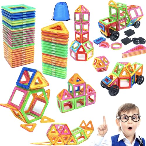 Kinyoda Bloques De Construcciones Magneticas,62 Pcs Juguetes De Bloques De Construcción Magnéticos 3d,Juguetes Educativos Para Niños,Juego Ima Kinyoda Bloques De Construcciones Magneticas,62 Pcs Juguetes De Bloques De Construcción Magnéticos 3d,Juguetes Educativos Para Niños,Juego Ima