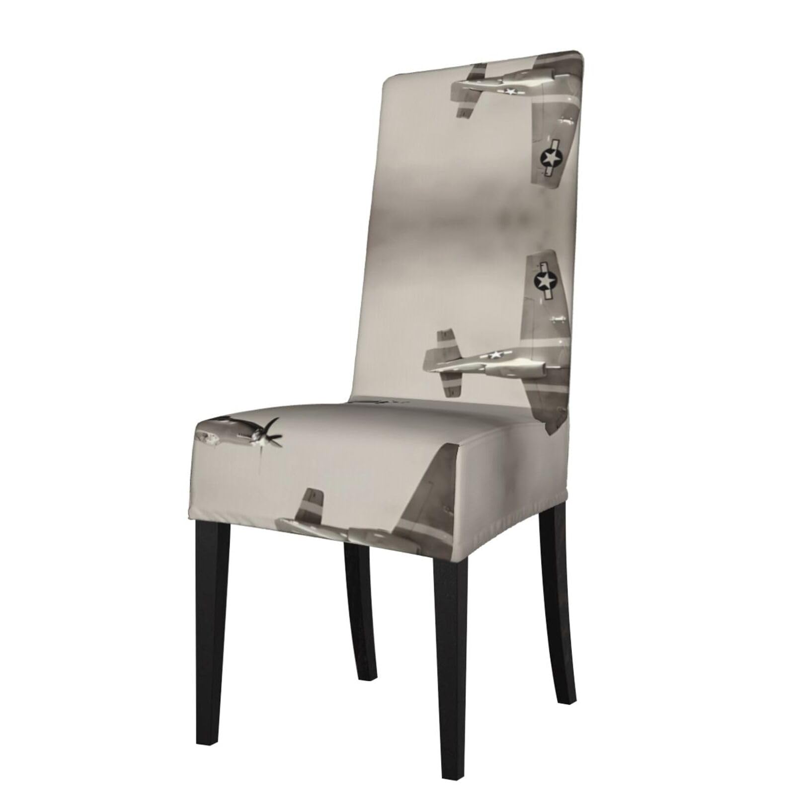 HJFCZH World War Aircraft Prints Protection Cover for Dining Chair - Stretchable Chair Throw Covers for Dining Room, Hotel Event Party