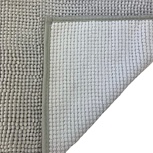 Tapete de Banheiro Antiderrapante Bolinha Microfibra 70x45cm (Cinza)