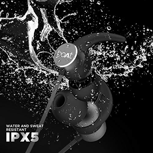 Image of Boat Rockerz 255 pro: Made in India in-Ear Bluetooth Neckband Earphones with Mic(Active Black Indi)