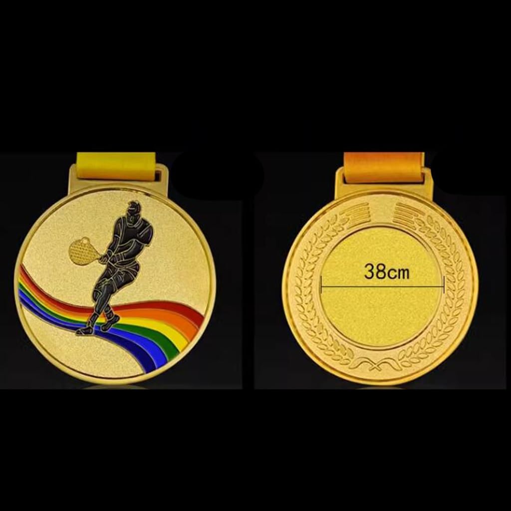 12 Piezas Medallas De Tenis, Medallas De Oro para Equipos De Torneos De Tenis con Cinta Medalla Premios Medallas De Niños Premios