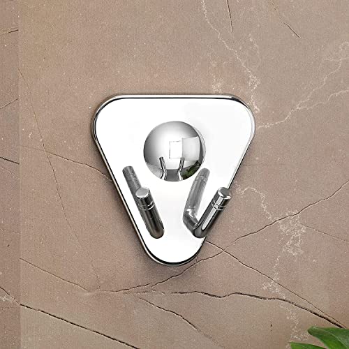 Image of Stainless Steel Robe Hooks for Bathroom, Cloth Hanger Door Wall Robe Hooks for Hanging Keys,Clothes,Towel, Keys, Bathroom Accessories (Maxx- Set-2)