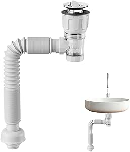 Tuyau D'évacuation D'évier Télescopique Flexible - Anti-odeurs, Installation Facile Sous Lavabo