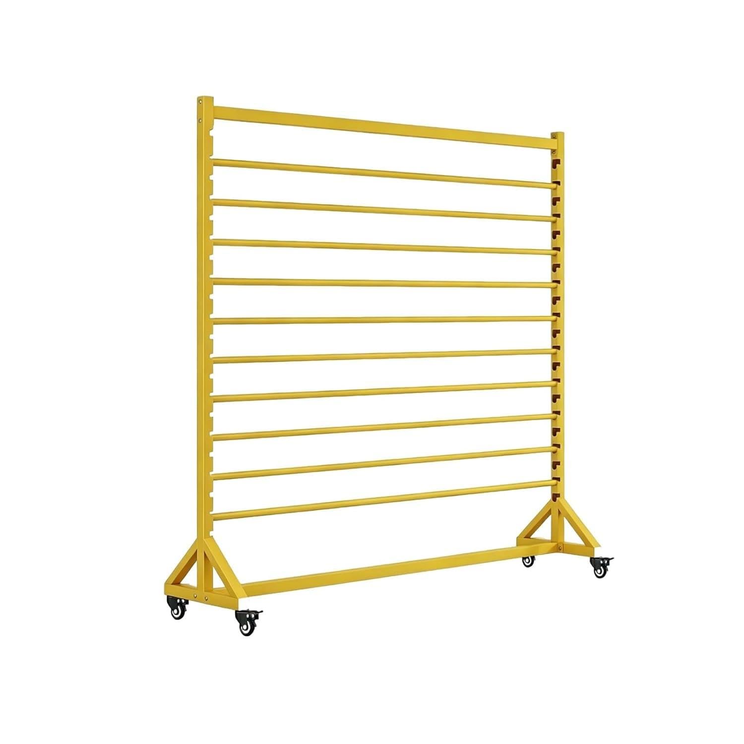 DHMYDPDZ Vinyl Cart Mobile Rack, Commercial Fabric Roll Rack,Vinyl Roll Holder 150cm-10rods