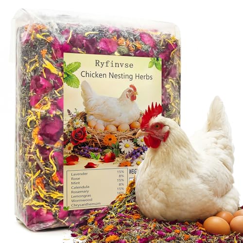 Premium Chicken Nesting Herbs (42oz Bulk Bag) – Calms Hens, Boosts Egg Laying, Natural Floral...