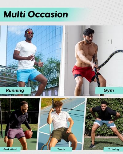 Image of maamgic Mens Running Shorts with Compression Liner 5 inch Quick Dry Workout Shorts Anti-Chafe Gym Shorts 2 in 1 Athletic Shorts