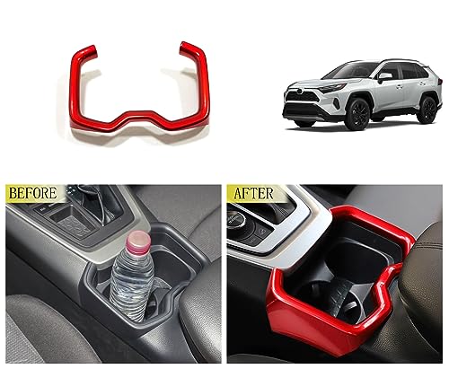 Portavasos para consola central Toyota RAV4 2019-2025 Rojo miniatura 2