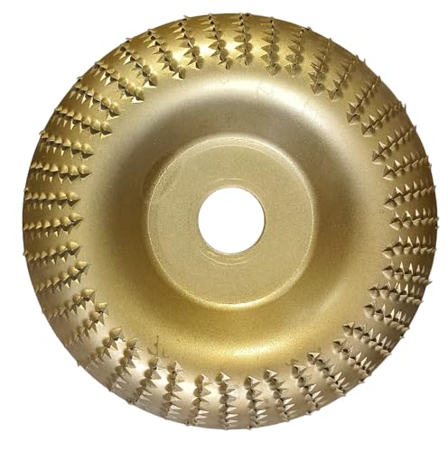 Image of Inditrust 4 Inch Wood Carving Disc Set, Angle Grinder Disc Grinding Wheel Shaping Disc 5 /8 Inch Bore Grinder For Woodworking, Fibreboard, Plywood, Plastic (TAPER) (Curved Shape)