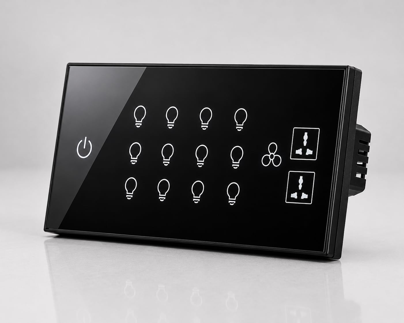 LIVEINSMART Magnetic+ Glass Touch 12 Switch 1 Fan 2 Socket | Toughened Glass Modular Switch-picture-12