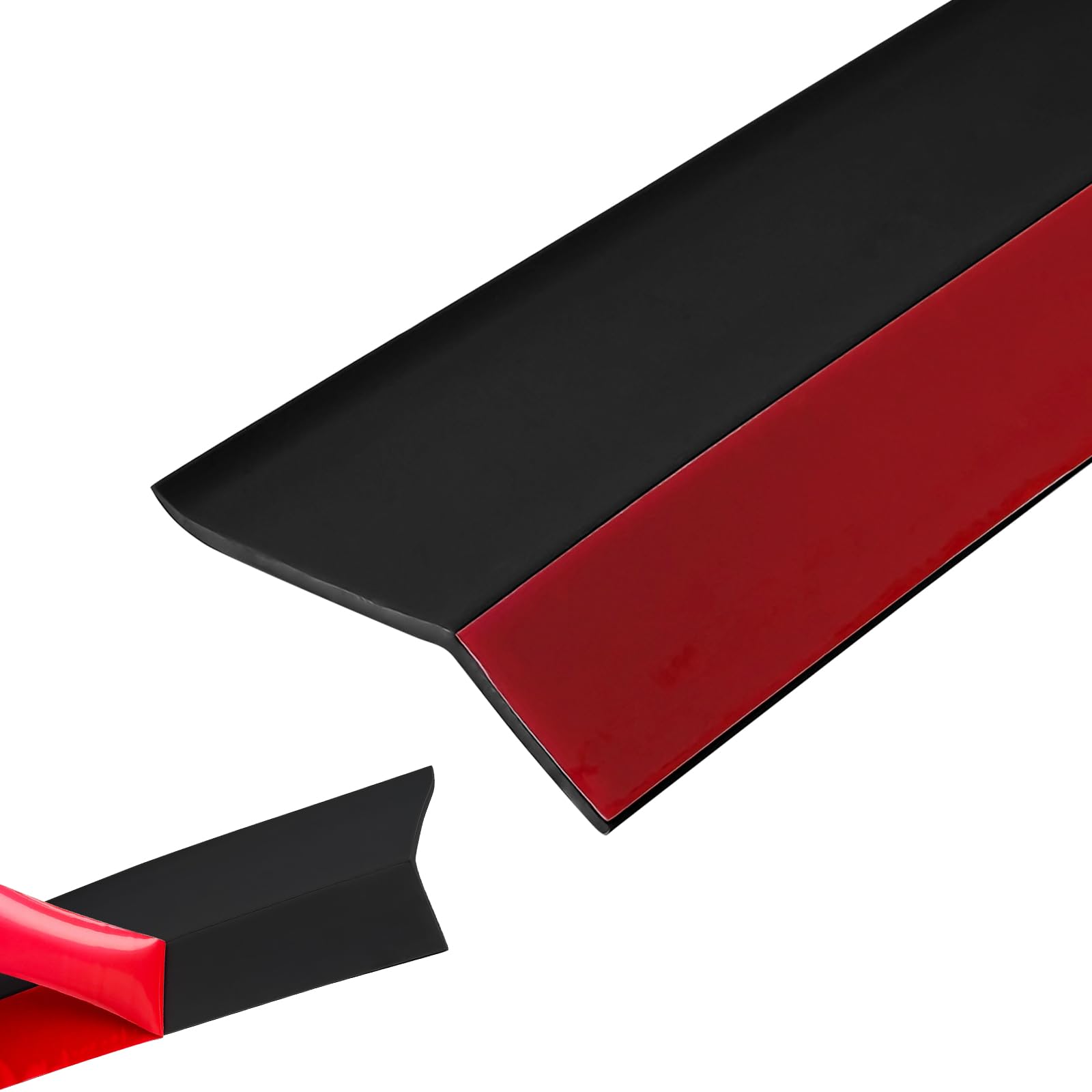 3/5M Window Weather Bar, Door Rain Deflectors, Self Adhesive Rain Deflector with Reinforced Rubber, Blocks Water Intrusion, Suitable for Sliding, Casement Windows, Doors, Cars and Truck (Black, 3M)