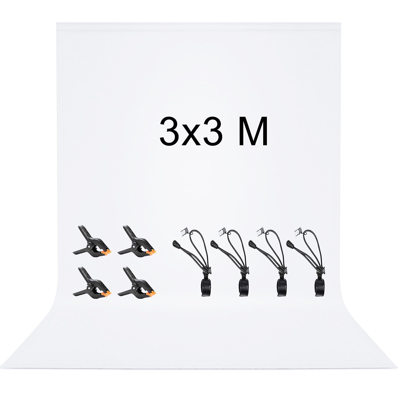 Walimex pro Fotohintergrund aus Karton 1,35x10m, schwarz I Fotoleinwand als Backdrop für den