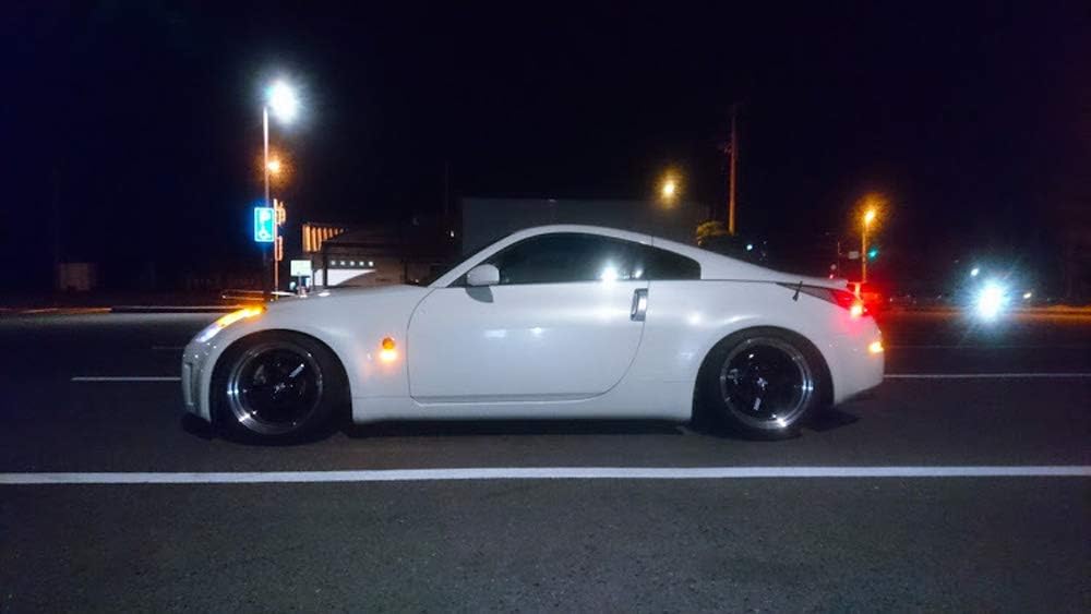 iJDMTOY Clear Lens Amber Full LED Front Fender Side Marker Light Kit Compatible With JDM 2005-2009 Nissan 350Z Fairlady Z Z33 (Direct Fit JDM, Require Mods For US Models)
