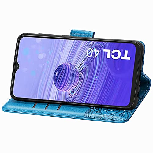 Étui portefeuille Jitterbug Smart4 housse cuir bleu papillon - 6