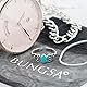 Bungsa Türkisstein Zehenring Zirkonia Brass Damen (Zehring Fussschmuck Fussring Toe-Ring Nail Ring Nagelring biegbar verstellbar)