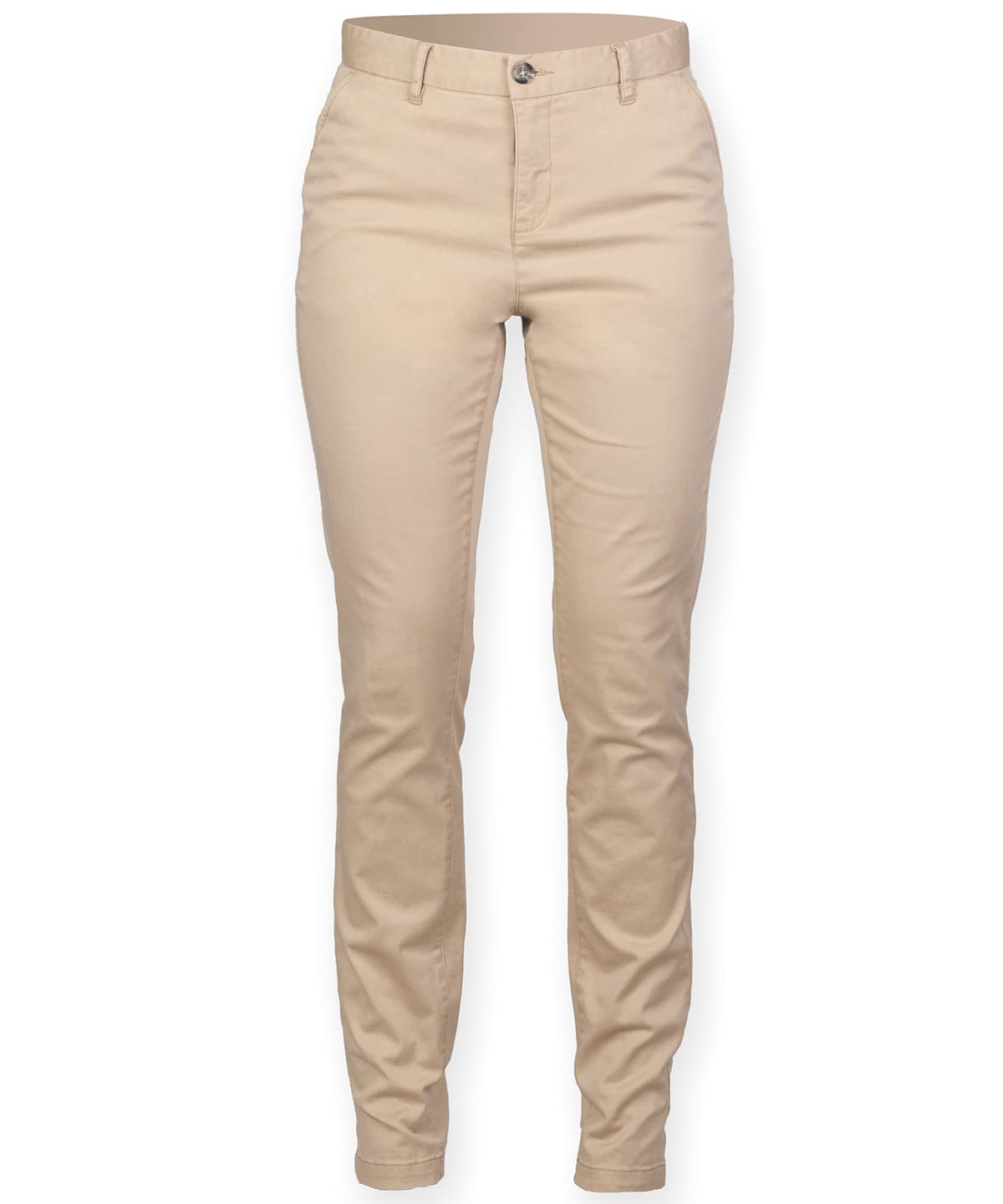 COOZO Ladies Stretch Chinos - Stone - S